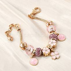 Alloy Enamel European Beads Charm Bracelets&nbsp;BJEW-F495-01G