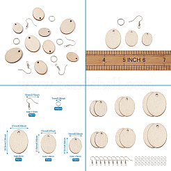 DIY Unfinished Wooden Pendant Earring Making Kits&nbsp;DIY-YS0001-17