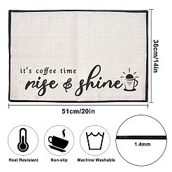 Coffee Theme Diablement Fort Cup Mats&nbsp;LS-AJEW-WH0201-003