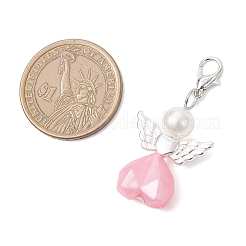 Acrylic Heart Angel Pendant Decorations&nbsp;HJEW-JM04187