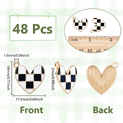 48Pcs Alloy Enamel Pendants&nbsp;ENAM-NB0002-30