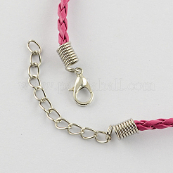 Trendy Braided Imitation Leather Necklace Making&nbsp;NJEW-S105-005