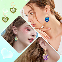 DIY Heart Drop Earring Making Kit&nbsp;DIY-GA0003-92
