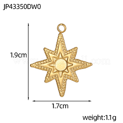 304 Stainless Steel Pendants&nbsp;STAS-OY008-30G
