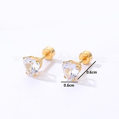 201 Stainless Steel Heart Stud Earrings for Women&nbsp;XK4183