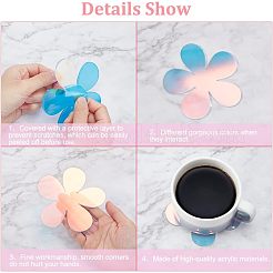6Pcs Acrylic Mirror Cup Mats&nbsp;AJEW-FG0002-11
