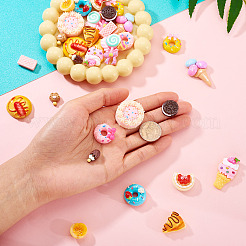 30Pcs 15 Styles Opaque Resin Imitation Food Decoden Cabochons&nbsp;RESI-TA0003-70
