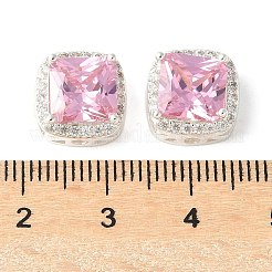 Brass Micro Pave Cubic Zirconia Beads&nbsp;KK-A253-20S-01