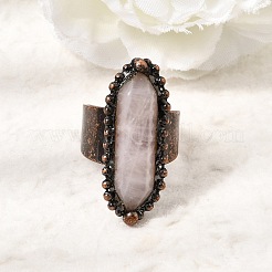 Natural Gemstone Cuff Open Rings&nbsp;GG-CBAB410-01