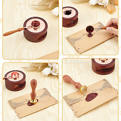 Brass Wax Seal Stamps with Wood Handle&nbsp;AJEW-WH0412-0210