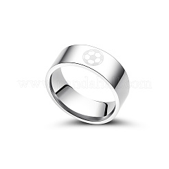 Football Pattern 201 Stainless Steel Finger Rings&nbsp;FS-WG36E12-02