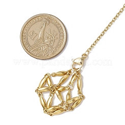 3Pcs 3 Styles 304 Stainless Steel Chain Macrame Pouch Empty Stone Holder Dowsing Pendulums&nbsp;HJEW-JM02323-01