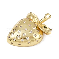 Brass Micro Pave Cubic Zirconia Pendants&nbsp;KK-R224-10G
