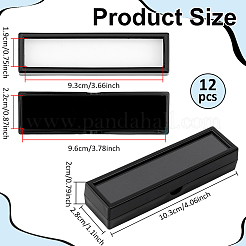 12Pcs Rectangle Acrylic Necklace Storage Boxes&nbsp;CON-WH0110-59