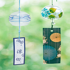 Glass Round Wind Chimes&nbsp;AJEW-WH0270-709C