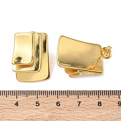 Layered Irregular Rectangle 304 Stainless Steel Stud Earrings for Women&nbsp;EJEW-K333-16G
