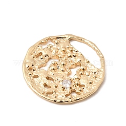 Brass Pave Clear Cubic Zirconia Pendants&nbsp;ZIRC-L106-03G