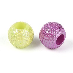 Pearlized UV Plating Opaque Acrylic European Beads&nbsp;SACR-T017-62M