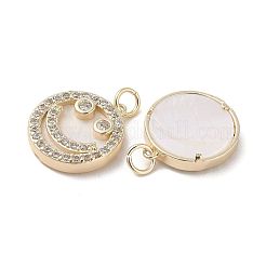 Brass Pendants Pave Shell&nbsp;KK-L208-77G