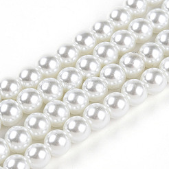 Eco-Friendly Glass Pearl Round Beads&nbsp;HY-A002-8mm-RB001-A