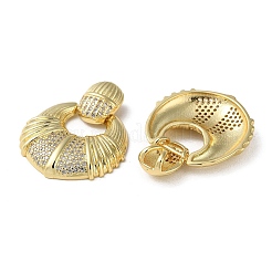 Rack Plating Brass Micro Pave Clear Cubic Zirconia Pendants&nbsp;KK-M268-04G