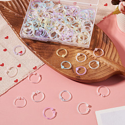 150Pcs 6 Colors Plastic Loose Leaf Book Binder Hinged Rings&nbsp;FIND-TA0010-54C