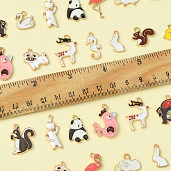 60Pcs 15 Styles Alloy Enamel Pendants&nbsp;FIND-FS0002-77