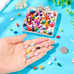 300Pcs Spray Painted Schima Wood Beads&nbsp;WOOD-TA0002-83B