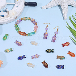 60Pcs Baking Paint Transparent Glass Beads&nbsp;DGLA-SC0001-11