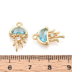 Brass Pave Cubic Zirconia Pendants&nbsp;X-KK-T074-94A-G