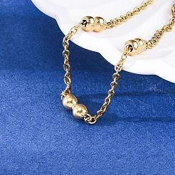 304 Stainless Steel Rolo Chain Bracelets for Women&nbsp;BJEW-C094-08G