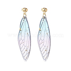 Resin Butterfly Wing Dangle Stud Earrings&nbsp;EJEW-JE05047