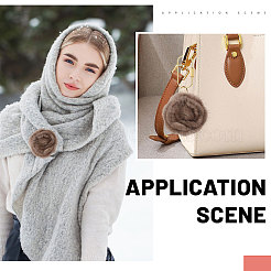 Faux Mink Fur Lapel Pins&nbsp;JEWB-WH0026-94A