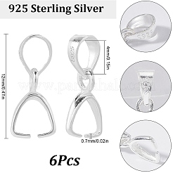 6Pcs 925 Sterling Silver Pendants Bails&nbsp;STER-SC0001-31