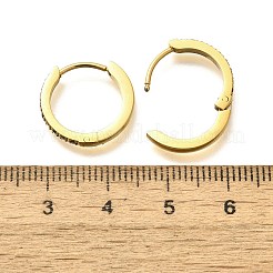 304 Stainless Steel Micro Pave Cubic Zirconia Huggie Hoop Earrings&nbsp;EJEW-C096-01J-G