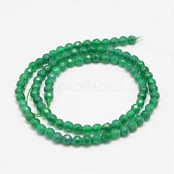 Faceted Natural Green Onyx Agate Beads Strands&nbsp;G-F447-6mm-C12