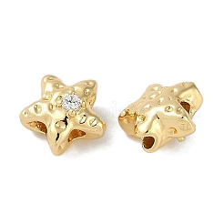 Brass Micro Pave Cubic Zirconia Beads&nbsp;KK-P283-20G