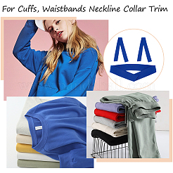 95% Polyester & 5% Spandex Ribbing Fabric for Cuffs&nbsp;OCOR-WH0088-23B
