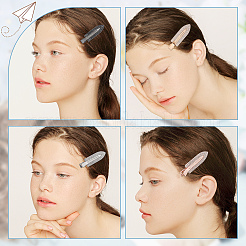 16Pcs 4 Colors Surfboard Shaped Alloy Rhinestone Alligator Hair Clips&nbsp;PHAR-CP0001-10