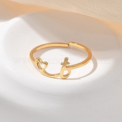 304 Stainless Steel Cuff Rings for Women&nbsp;RJEW-D285-01G-T