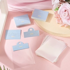 100Pcs Folding Flower Printed Paper Display Header Cards&nbsp;CDIS-TA0001-46D