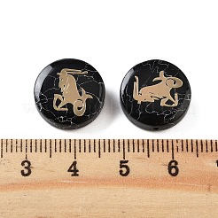 Dyed Black Synthetic Turquoise Beads&nbsp;G-F775-B01