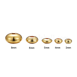 75Pcs 5 Size Brass Spacer Beads Set&nbsp;KK-LS0001-04G