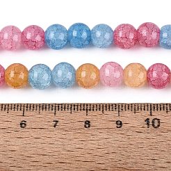 Baking Paint Crackle Glass Beads Strands&nbsp;GLAA-Q106-03A-12