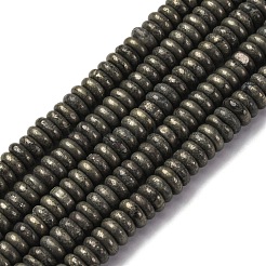 Natural Pyrite Beads Strands&nbsp;G-L624-H16-6x2mm