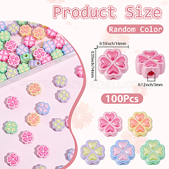 100Pcs Electroplated Opaque Resin Beads&nbsp;RESI-SP0001-59C