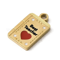 Teachers' Day 304 Stainless Steel Enamel Charms&nbsp;STAS-I336-20G