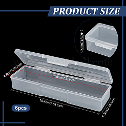 Translucent Plastic Mini Tool Storage Boxes with Hinged Lid&nbsp;CON-WH0086-168