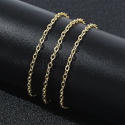 2MMM Brass Cable Chain Necklaces for Women&nbsp;KK-CBA2293-01G