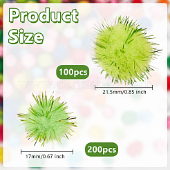 300Pcs Faux Fox Fur Soft Pompom Ball&nbsp;DIY-OC0013-89